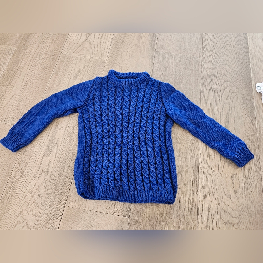 Boys 2T-3T Handmade Knitted Sweater